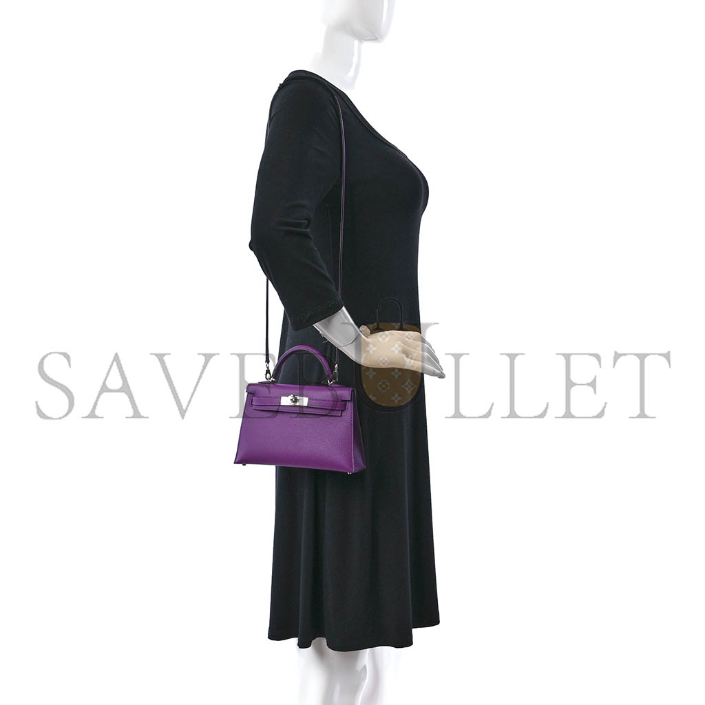 HERMÈS EPSOM MINI KELLY SELLIER 20 ANEMONE (19*12*5.5cm)