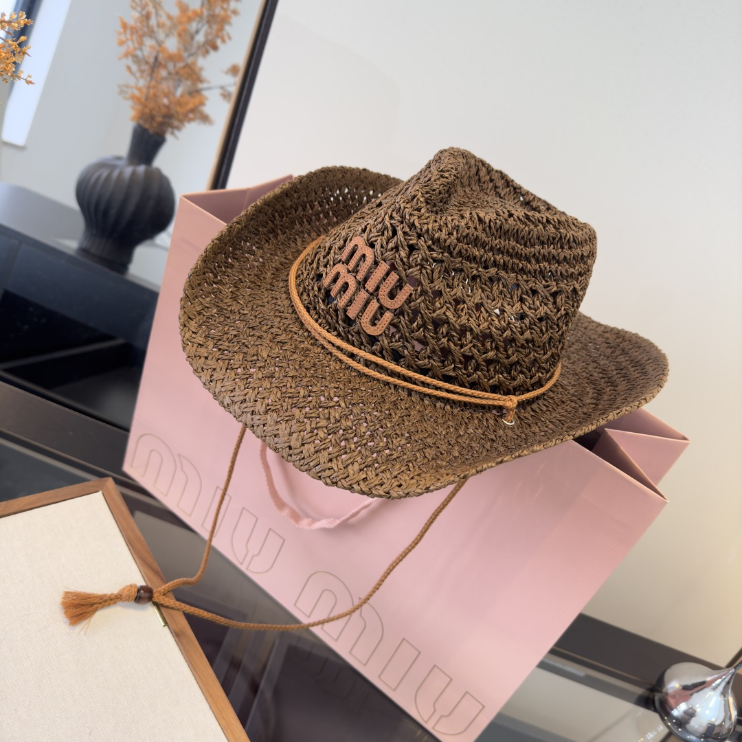 TOP Miu Miu Straw Hat - 3 Color