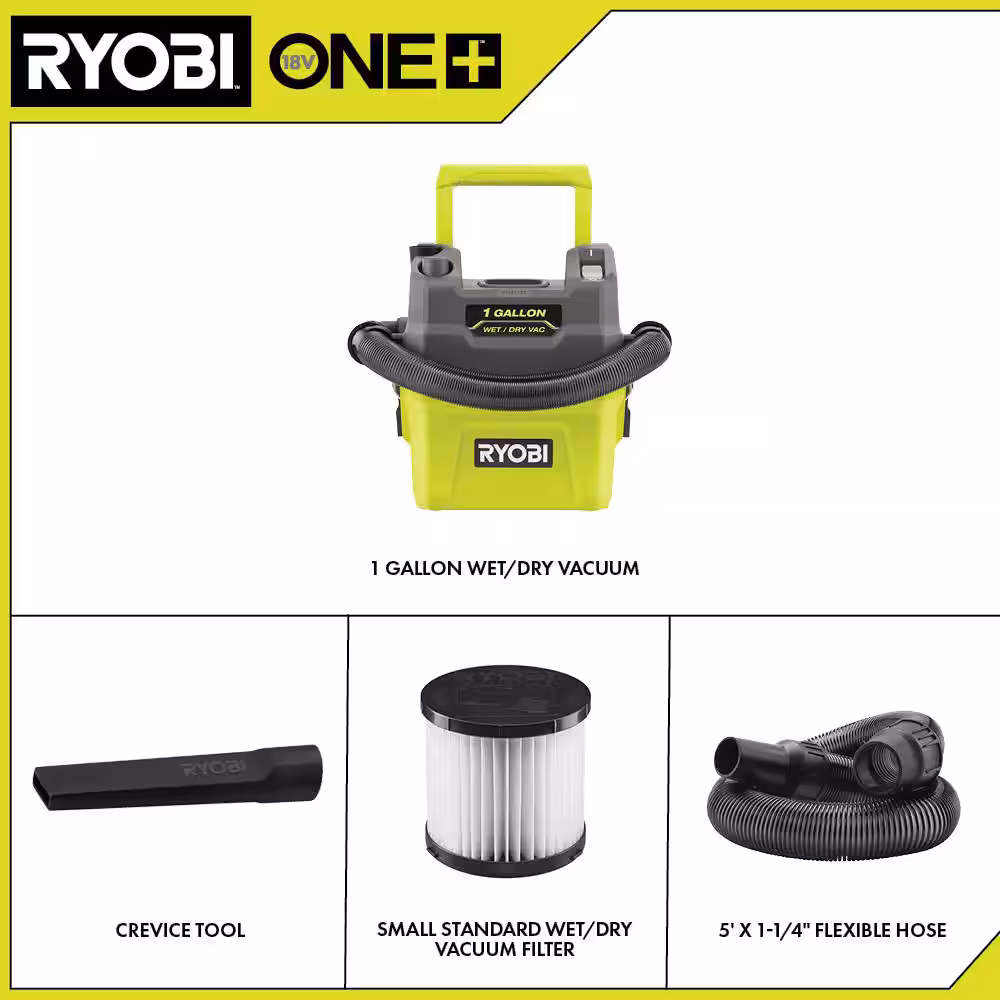 ONE+ 18V Cordless 1 Gal. Wet/Dry Vacuum (Tool Only)