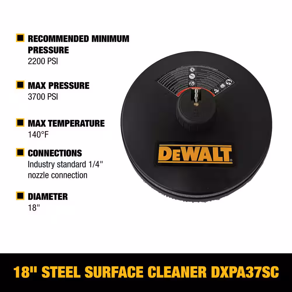 Universal 18 in. Surface Cleaner for Cold Water Pressure Washers Rated up to 3700 PSI