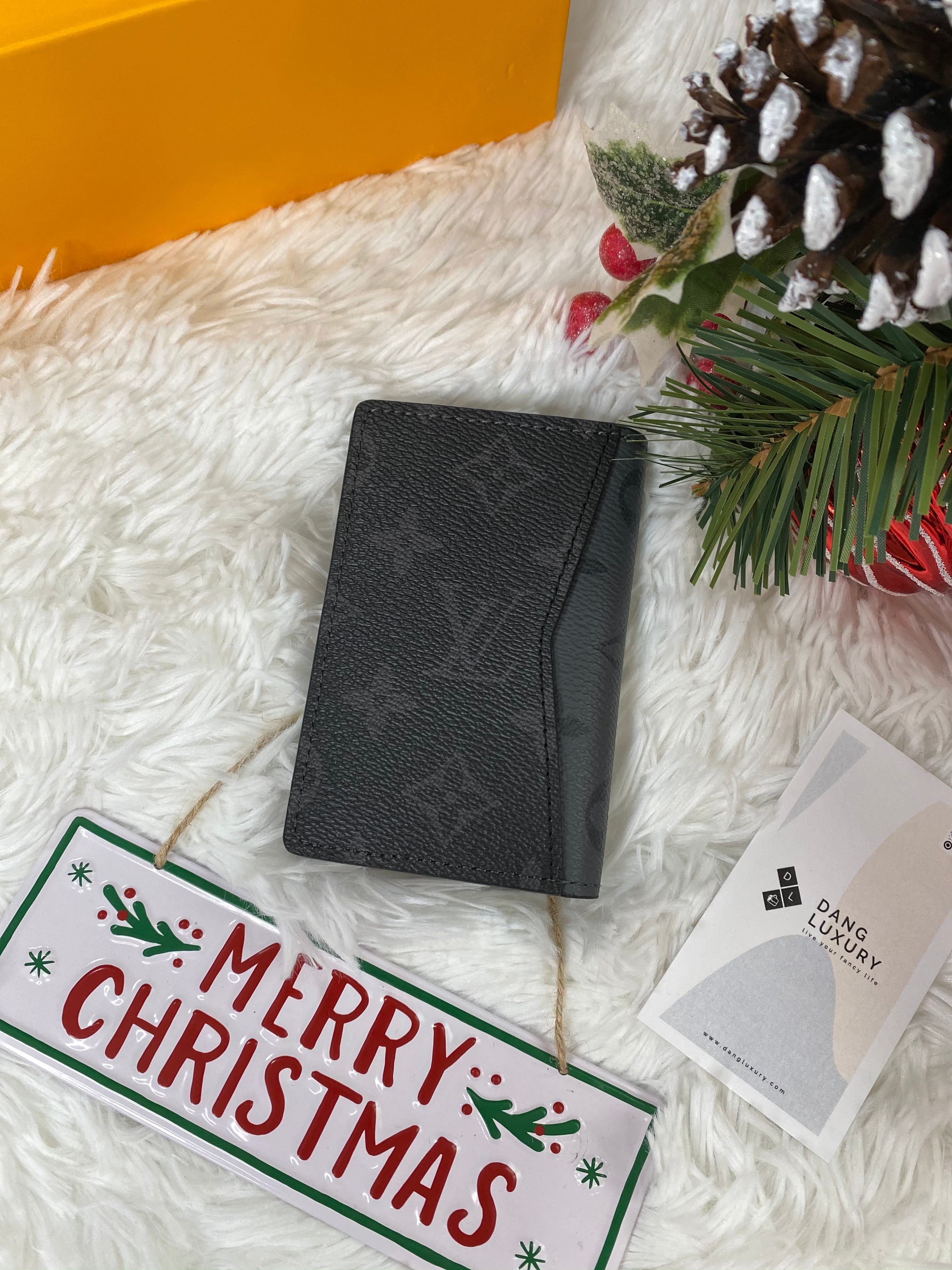 TOP Louis Vuitton LV Monogram LV Unisex Monogram Calfskin Folding Wallet Card Holders