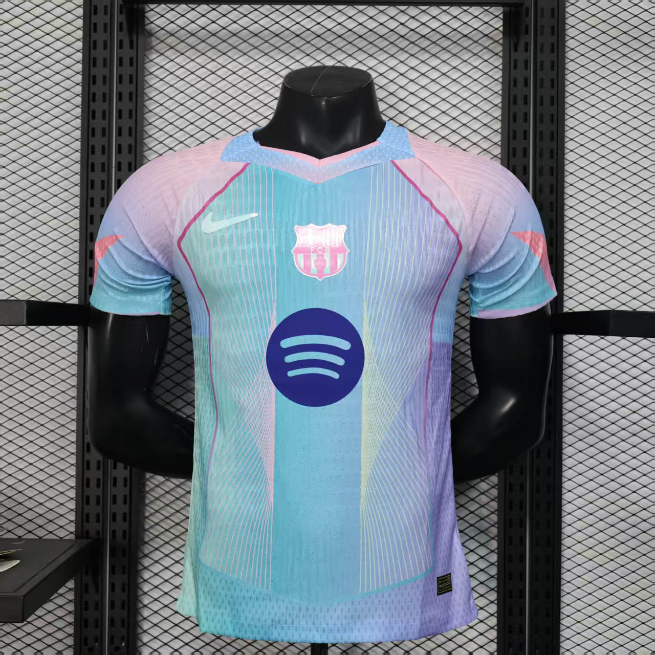 2025/2026 Player Version Barcelona Concept Pink Blue Gradient Football Shirt 1:1 Thai Quality