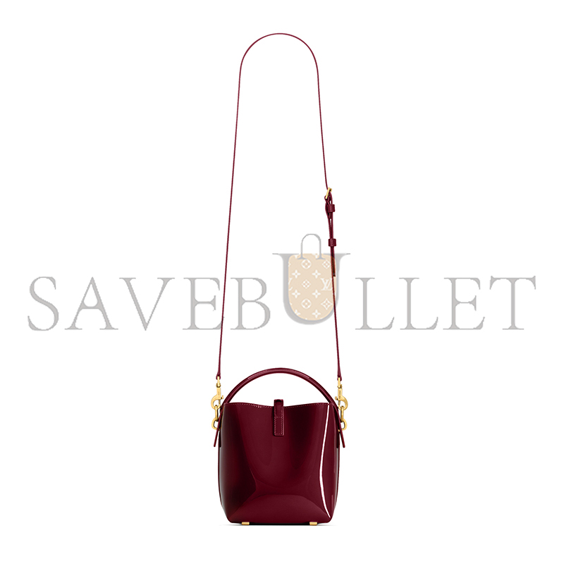 YSL LE 37 MINI IN PATENT LEATHER 765870AAEX16290 (15*13*6cm)