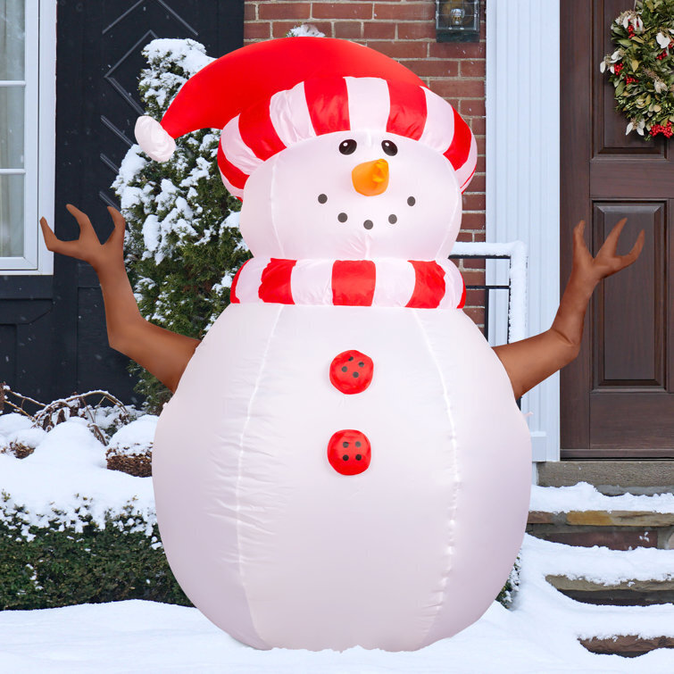 Christmas Inflatable Snowman with Christmas Hat
