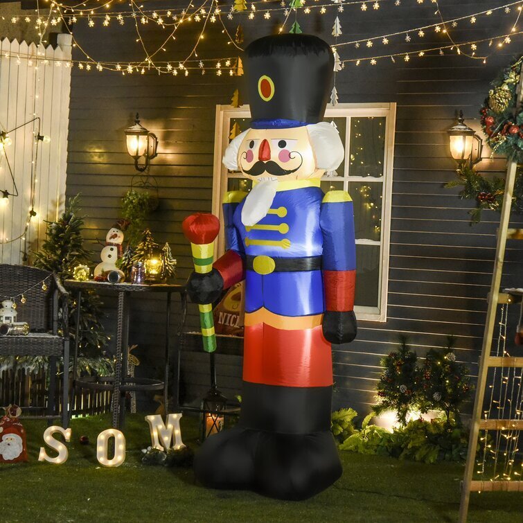 Walnut Soldier with Scepter Christmas Inflatable