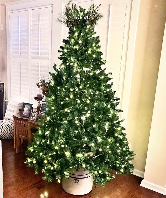 7' Hancock Spruce Artificial Christmas Tree 450 Warm White Led Lights
