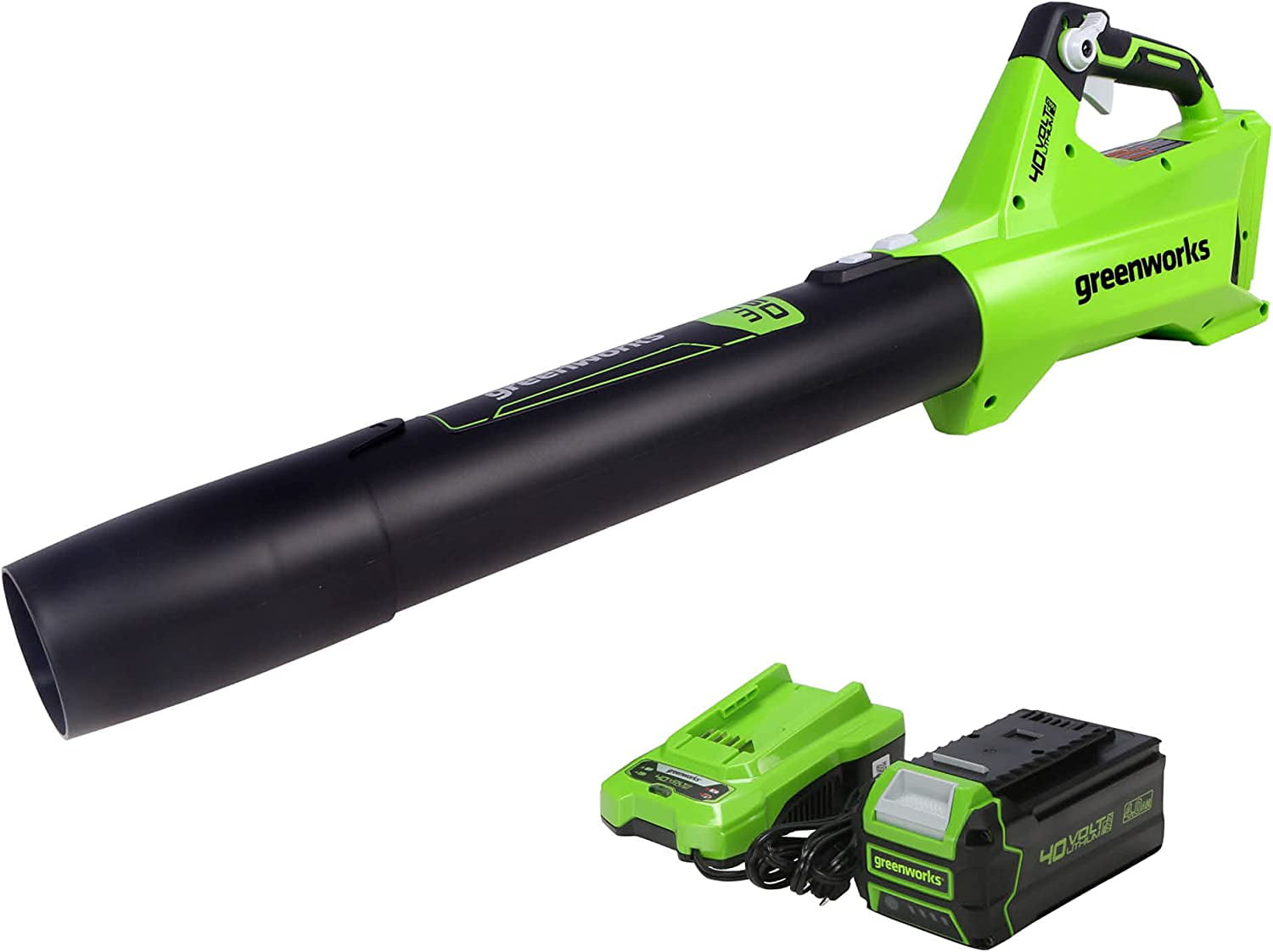 40V (120 MPH / 450 CFM) Cordless Axial Blower, 4Ah USB Battery (USB Hub) and Charger Included