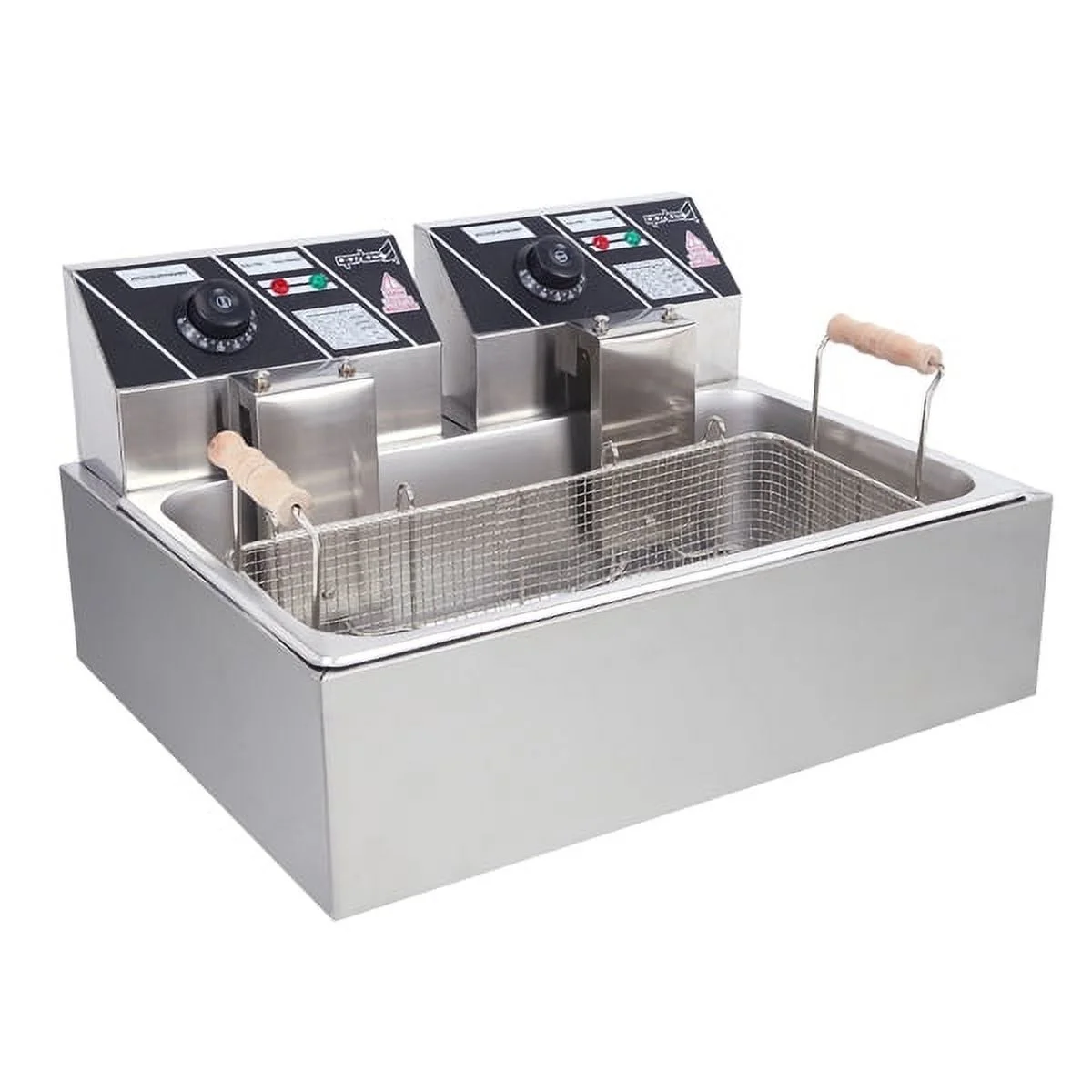 Bornmio ��Replace the old encoding 64372676��Eh83O 110V Oil Consumption 12.7Qt/12L Oil Pan Total Capacity 23.26Qt/22L Stainless Steel Large Single-Cylinder Electric Fryer 5000W Max
