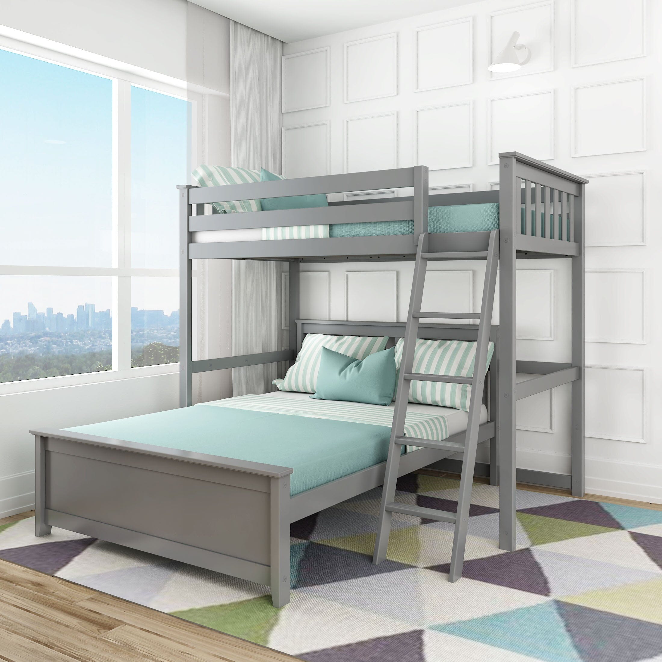 🎄Store Closing Sale💖Twin over Full L-Shaped Bunk Bed