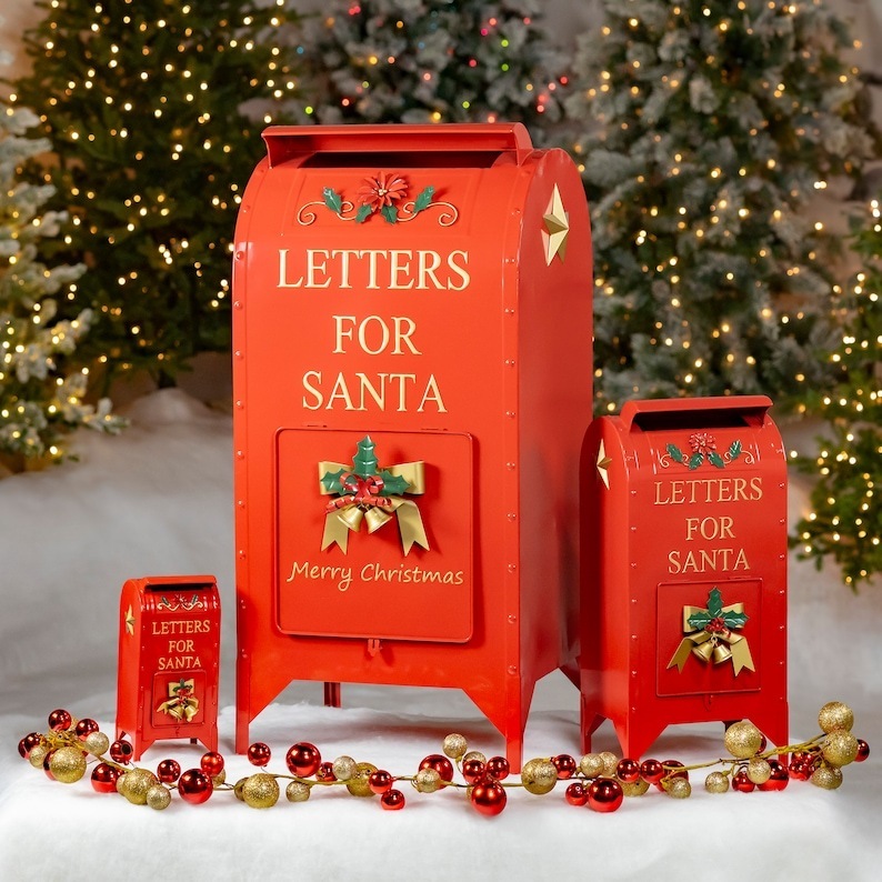 Letters for Santa Christmas Mailbox Decoration (Set of 3, 46