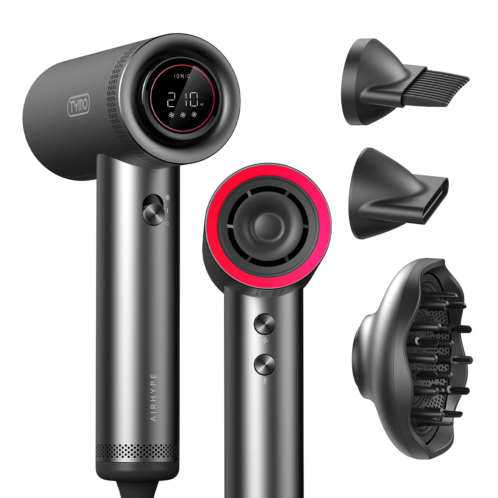 TYMO 1500W Hair Dryer with Diffuser for Curly Hair