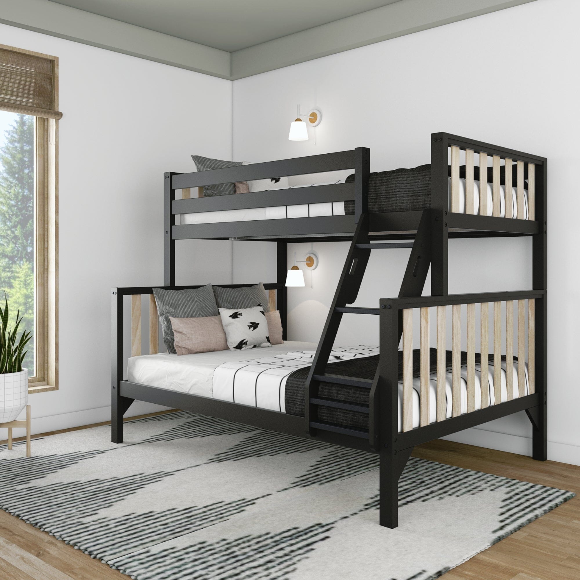 🎄Store Closing Sale💖Scandinavian Twin over Full Bunk Bed