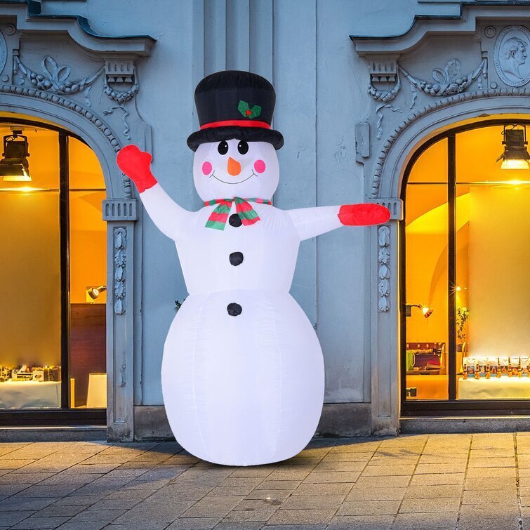 Waving Snowman LED Lighted Outdoor Air Blown Inflatable Christmas