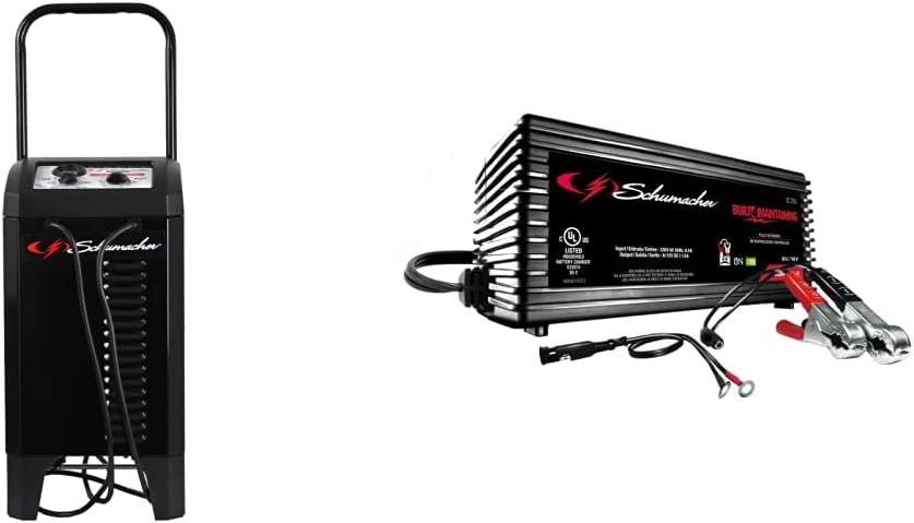 Electric SC1445 Manual Timer-Controlled Wheeled Battery Charger and Jump Starter for Cars, SUVs, Trucks, and Boats, 250 Cranking Amps, 6 Volts, 12 Volts