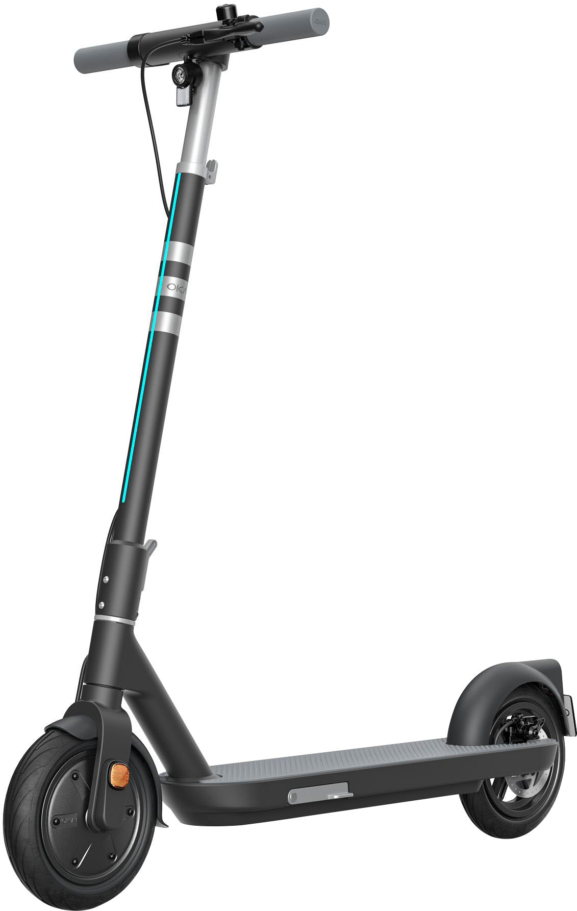 OKAI - Neon Lite Foldable Electric Scooter w/18.6 Miles Max Operating Range & 15.5 mph Max Speed - Black
