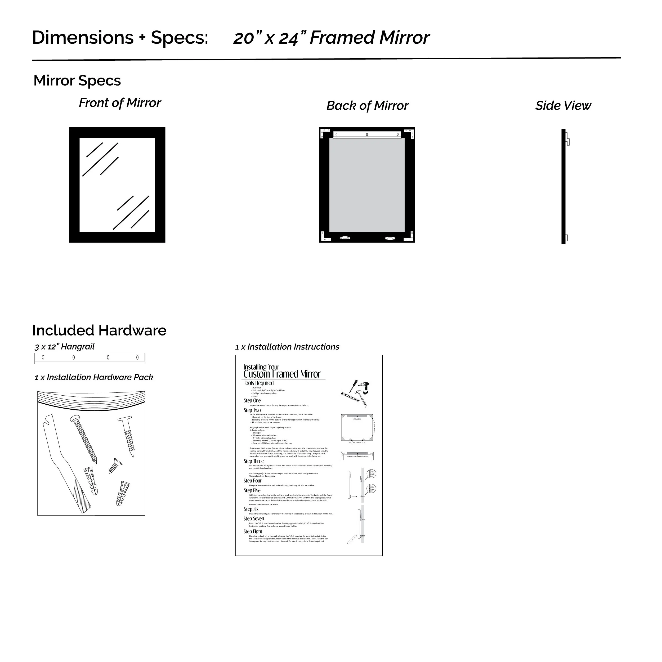 Imperial Nickel Framed Vanity Mirror