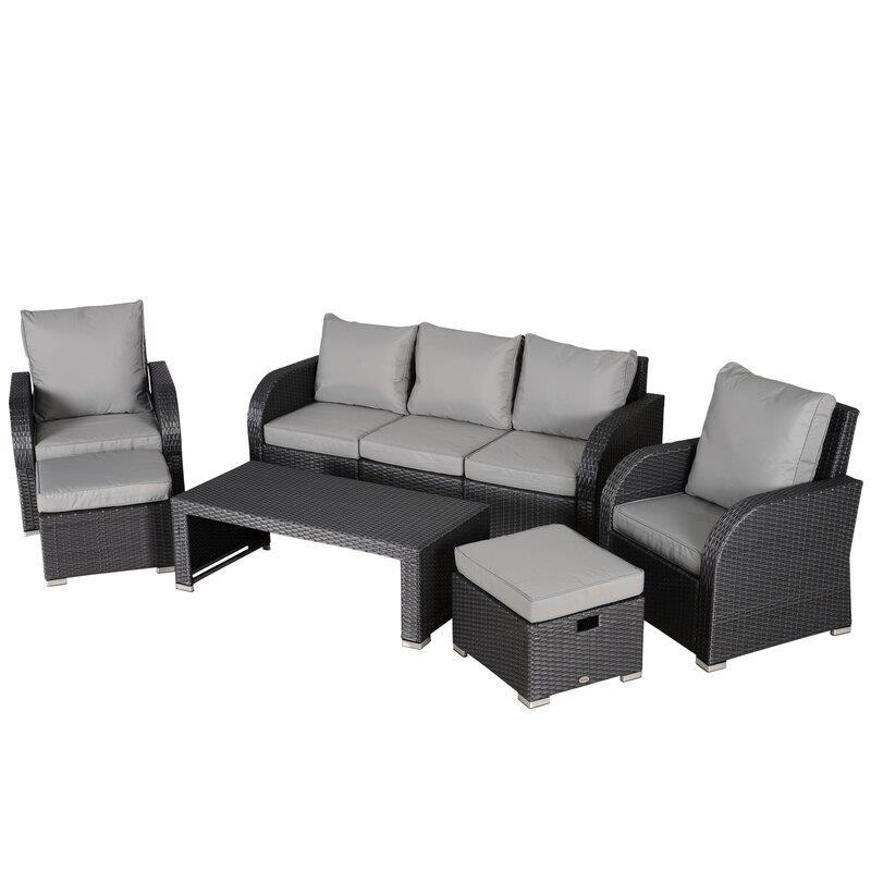 Jayden-John Wicker/Rattan 352 - Person Seating Group with Cushions