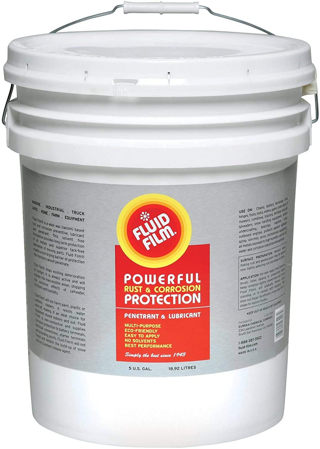 5gal Pail NAS Rust Inhibitor Rust Prevention Anti Corrosion Anti Rust Coating Undercoating Underbody Rust Proofing Corrosion Protection for Truck Snow Blower Mower Car Semi Tractor Bus