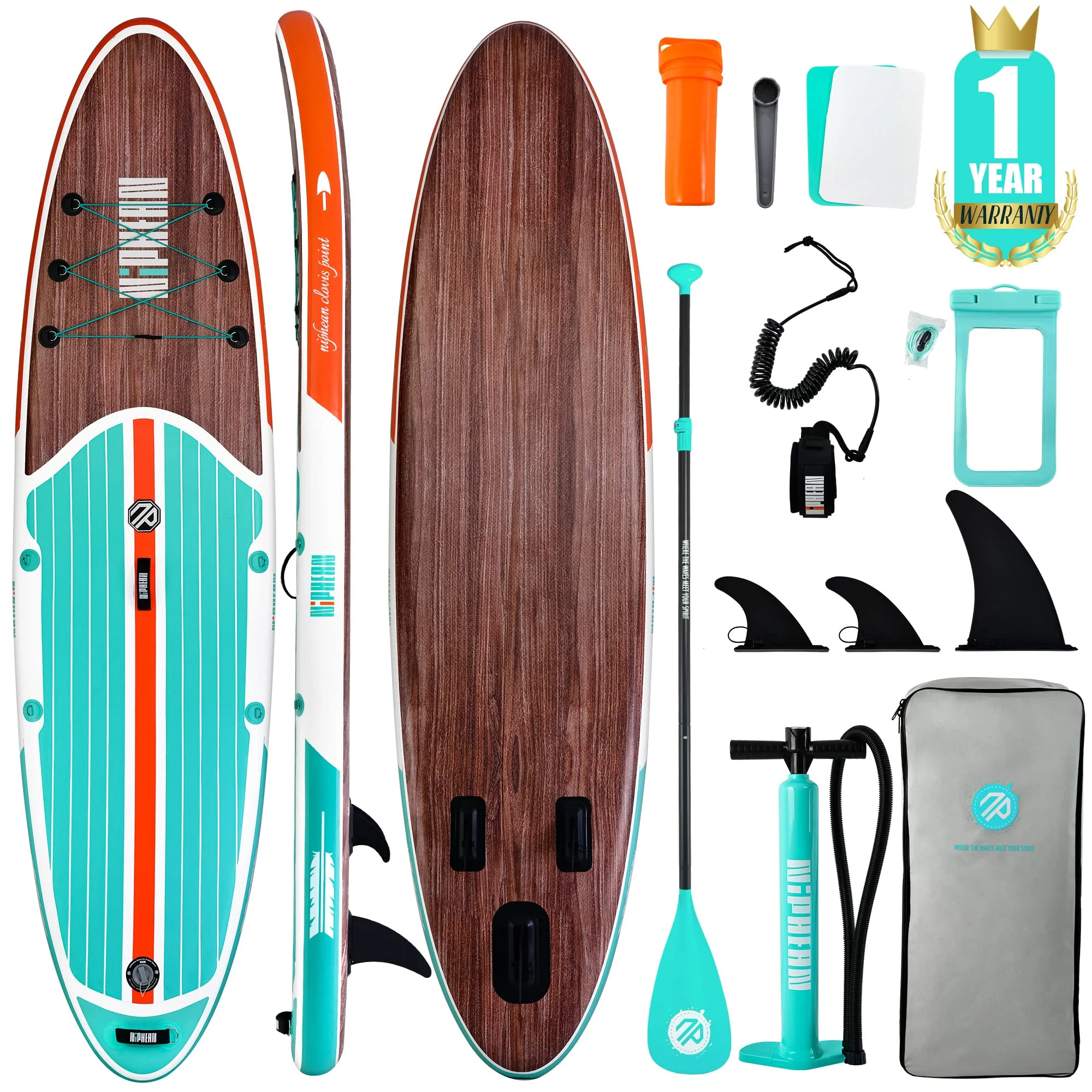 Niphean Inflatable Stand Up Paddle Board with SUP Accessories