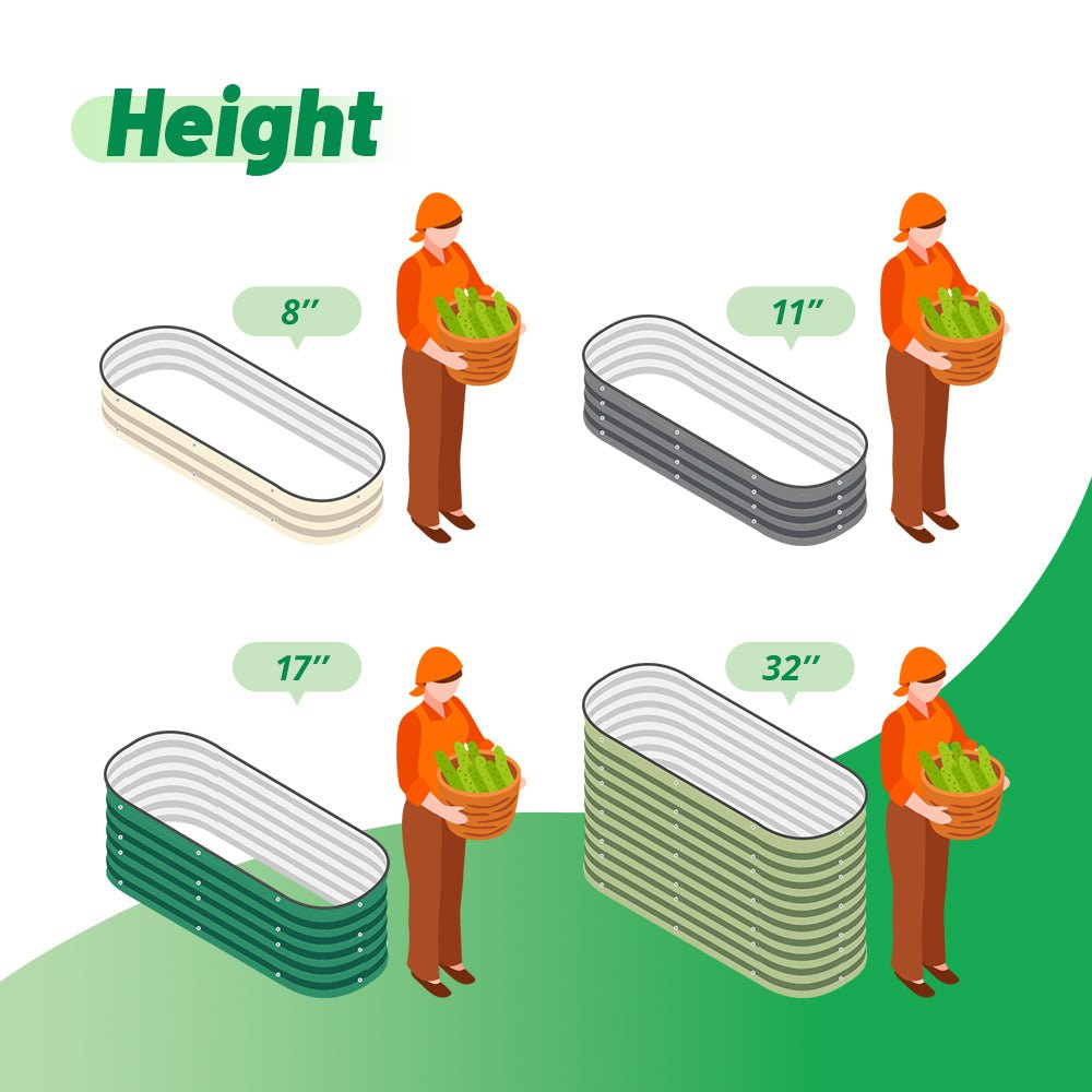 17'' Tall 42'' Round Metal Raised Garden Beds