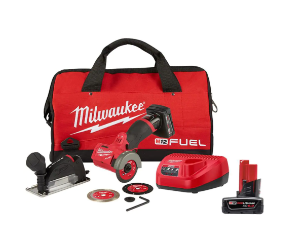 2522-21XC-48-11-2460 M12  12-Volt 3 in. Lithium-Ion Brushless Cordless Cut Off Saw Kit with 6.0Ah Battery