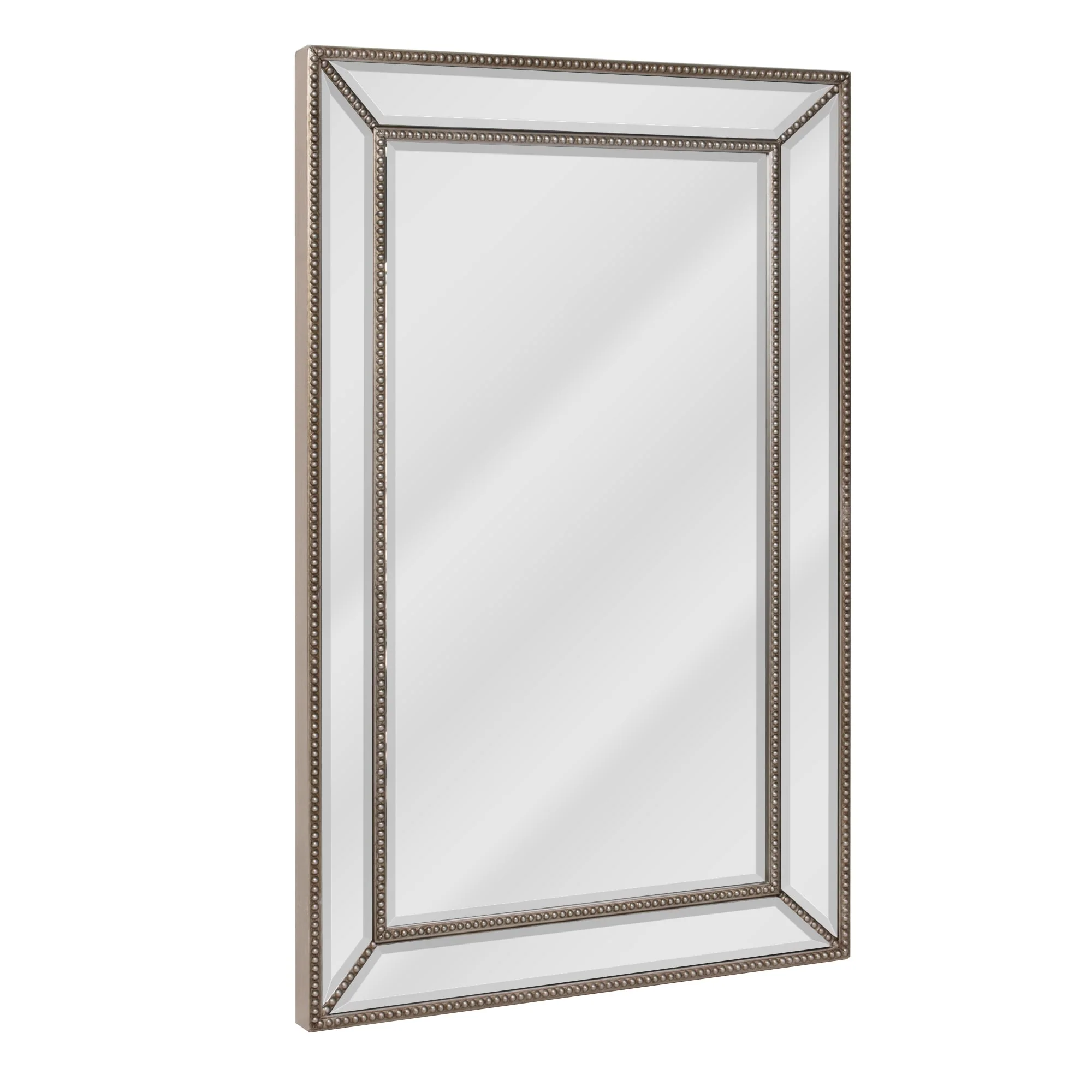 Head West Metro Beaded Wall Mirror - Silver/Champagne