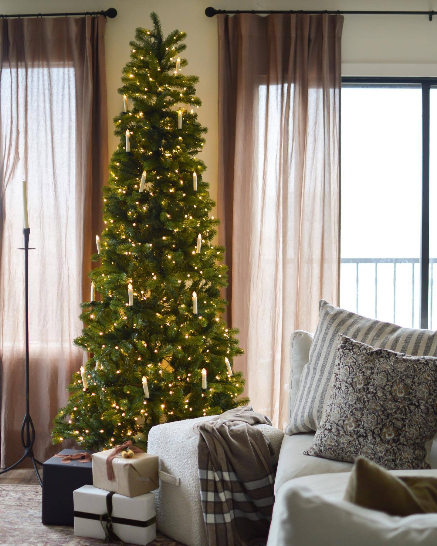 7.5' King Douglas Fir Slim Quick-Shape Artificial Christmas Tree Unlit