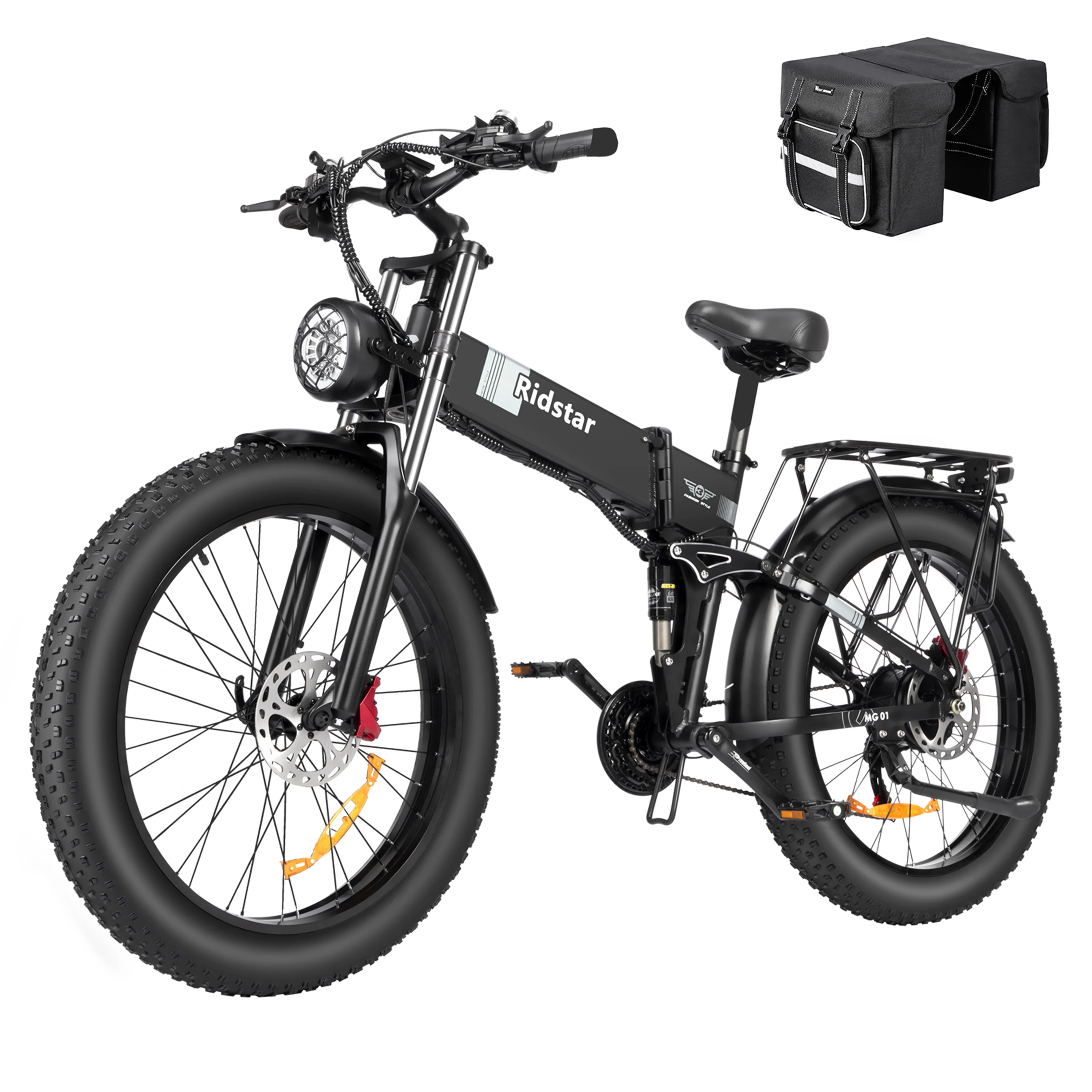 Eletric Bike for Adults, 750W Motor 48V 20Ah Removable Battery 26�� Fat Tire Folding E-Bike Shimano 21-Speed MTB Cycling UL2849