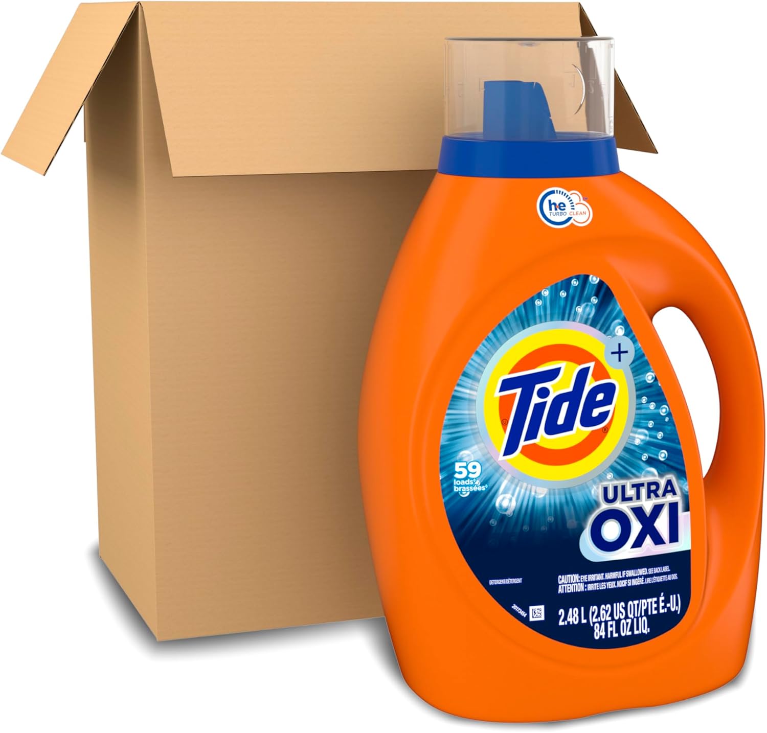 Tide Ultra Oxi Liquid Laundry Detergent, 59 Loads, 84 fl oz, HE Compatible