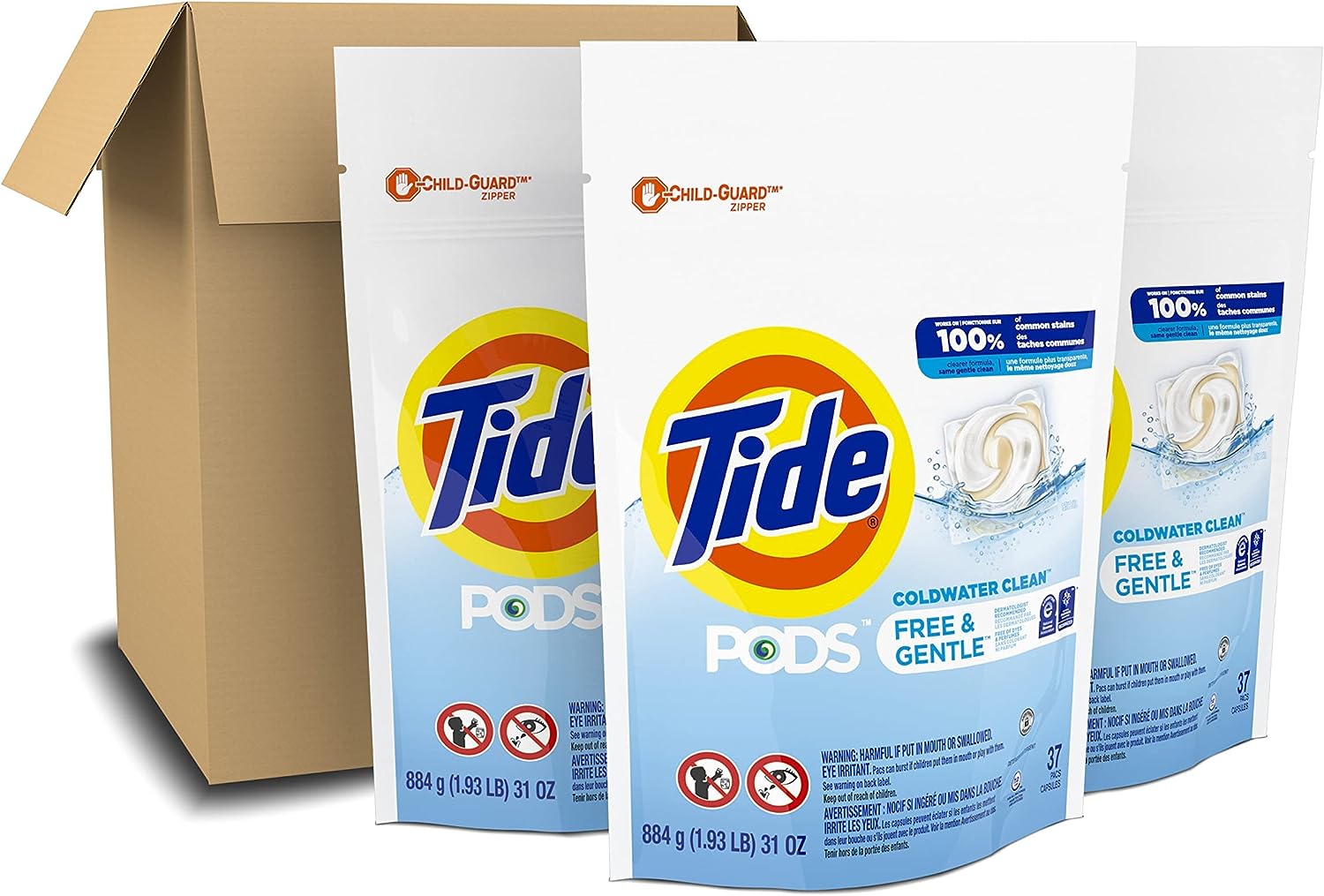 Tide PODS Free & Gentle Laundry Detergent Soap Pods, 81 count