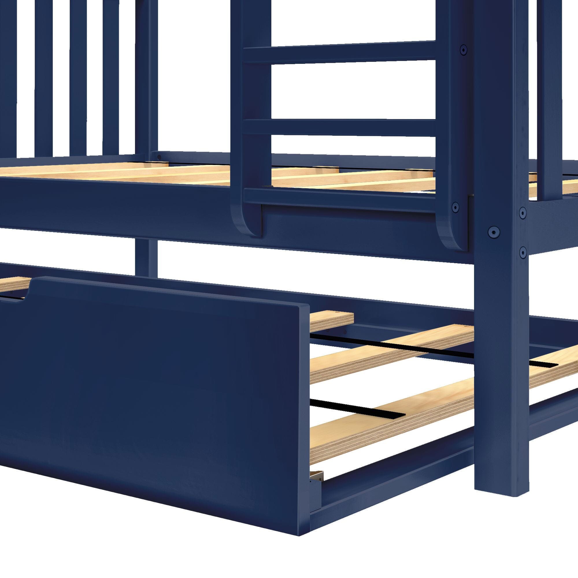 🎄Store Closing Sale💖Kids Solid Wood Twin-Over-Full Bunk Bed + Trundle Bed