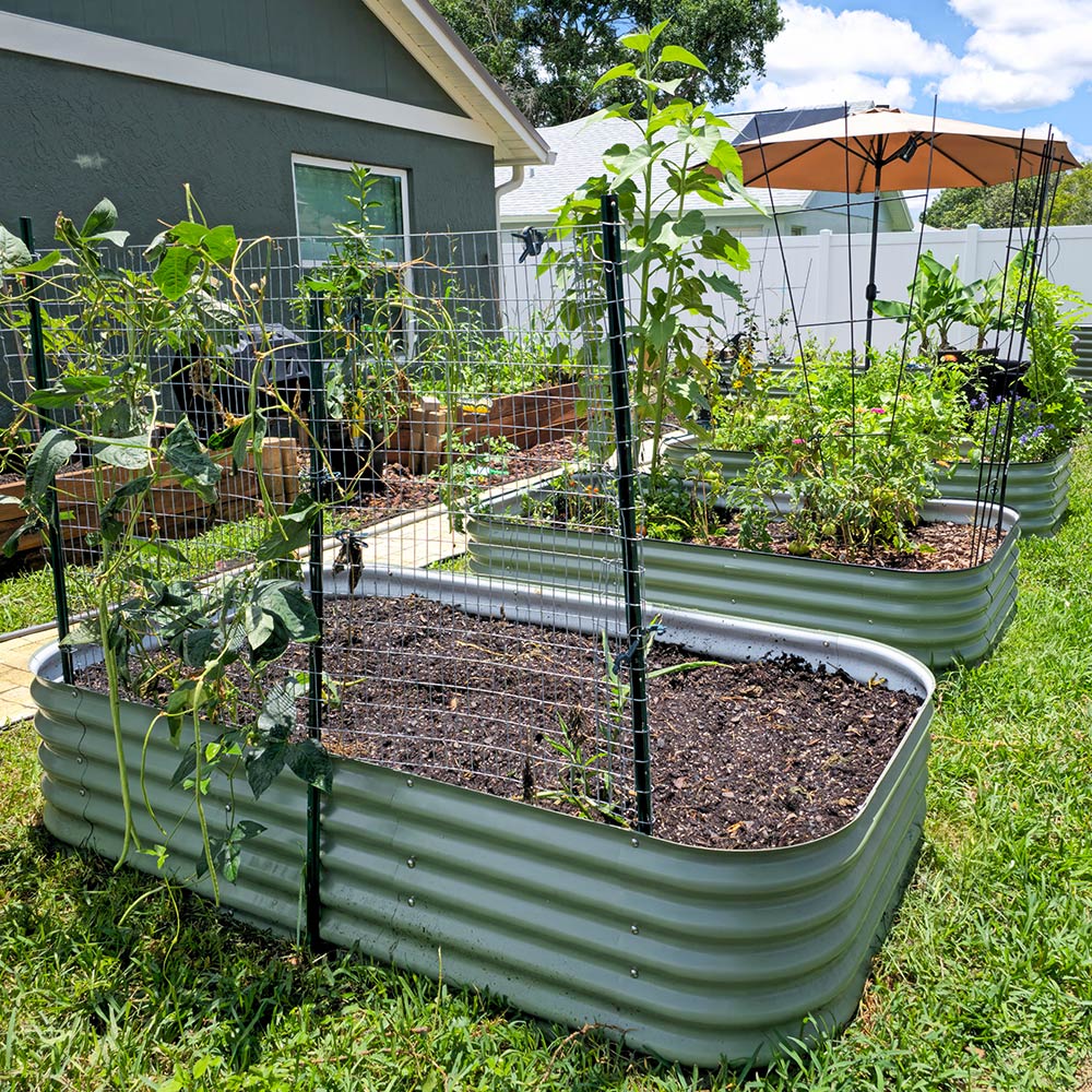 17'' Tall 8'x2' Metal Raised Garden Beds (9 in 1)