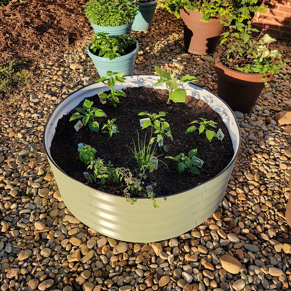 17'' Tall 42'' Round Metal Raised Garden Beds