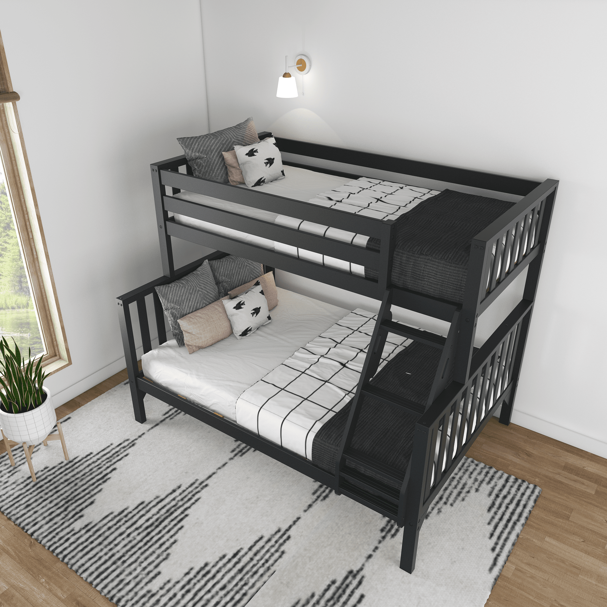 🎄Store Closing Sale💖Scandinavian Twin over Full Bunk Bed