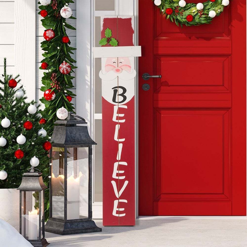 Christmas Wooden 42-inch Porch Sign -