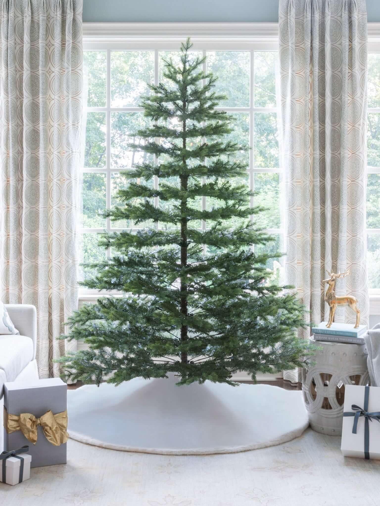 7.5' Rushmore Fir Artificial Christmas Tree 750 Warm White Led Lights