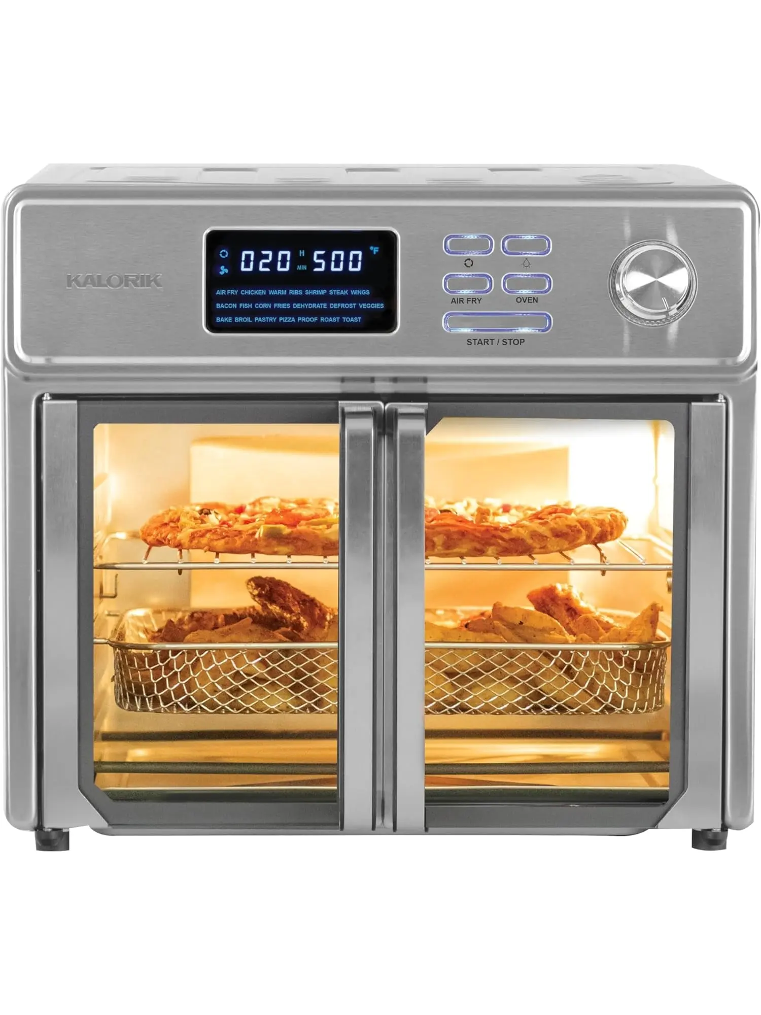 Kalorik MAXX? Digital Air Fryer Oven, 26 Quart, 10-in-1 Countertop Toaster Oven & Air Fryer Combo-21 Presets up to 500 degrees, Includes 9 Accessories & Cookbook
