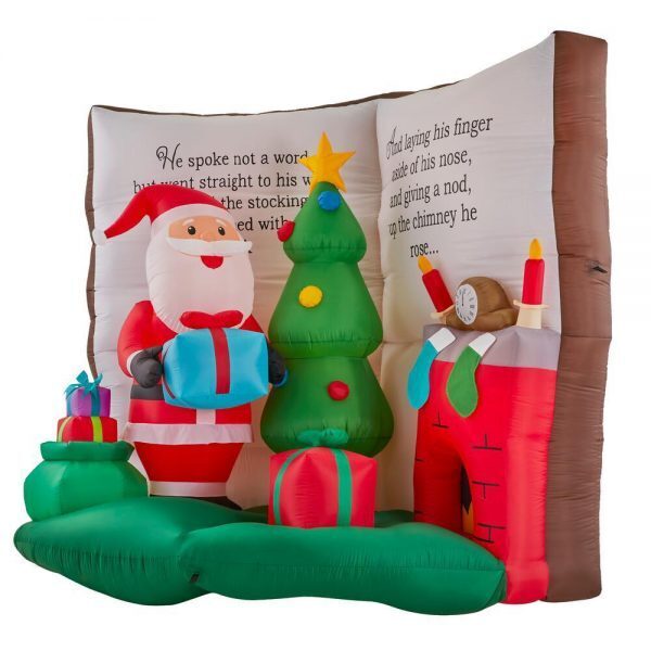 6 56 ft inflatable santa in story book scene