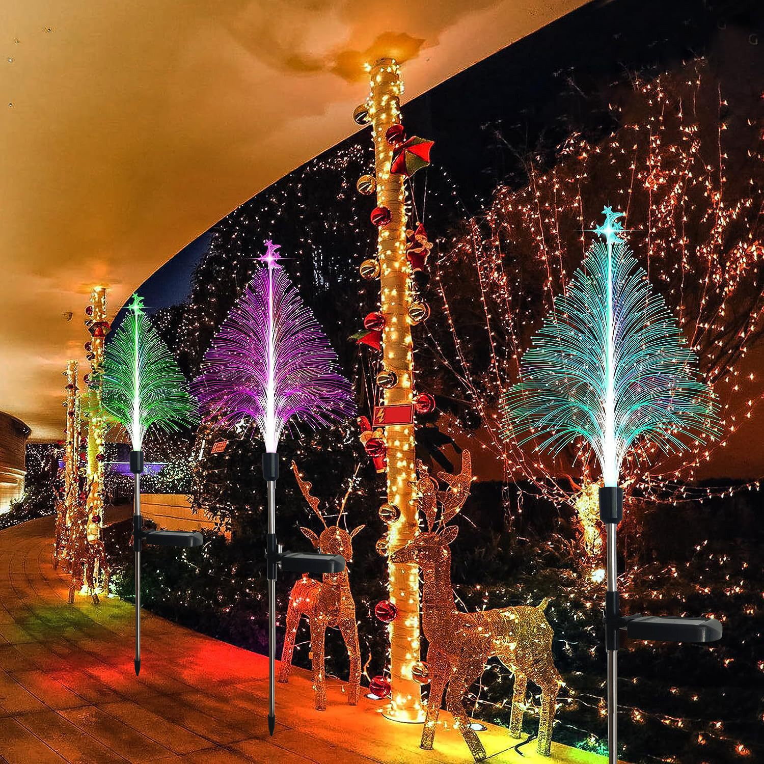e??锟斤拷Christmas Promotion 49% off - e???7 Color Changing Solar Christmas Trees Lightse???