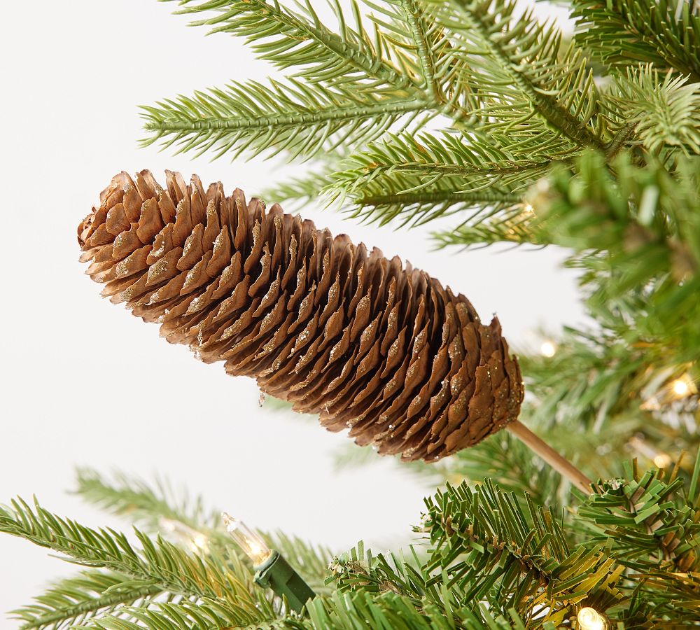 Glitter Pinecone Tree Pick