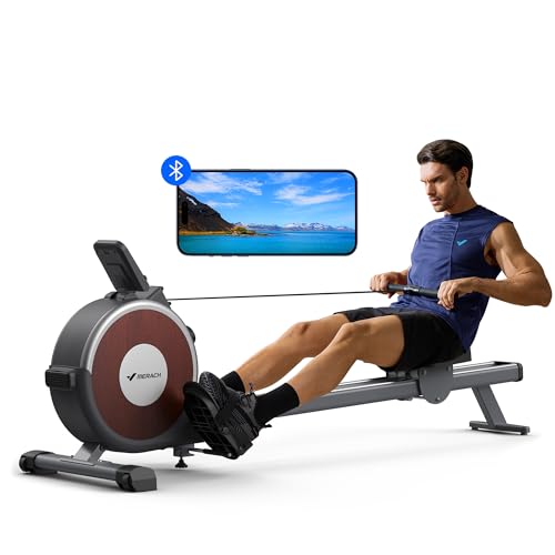 Merach Magnetic Rower Machine for Home with LCD Monitor