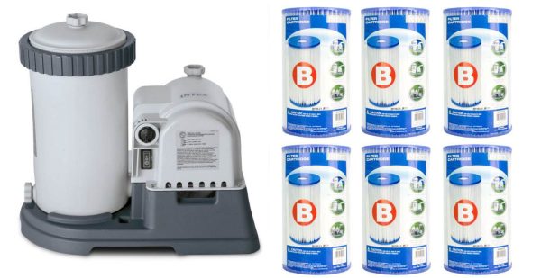 2500 GPH Krystal Clear Pool Filter Pump w/ GCFI   6 Type B Cartridges