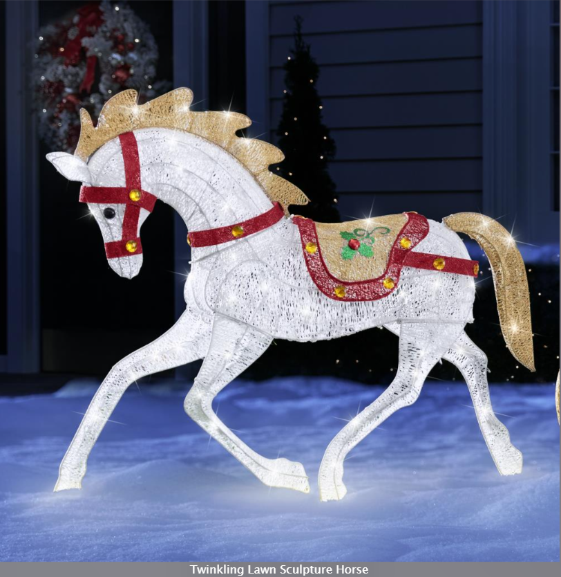 Christmas Clearance Sale Twinkling Lawn Sculptures- Solar energy storage function