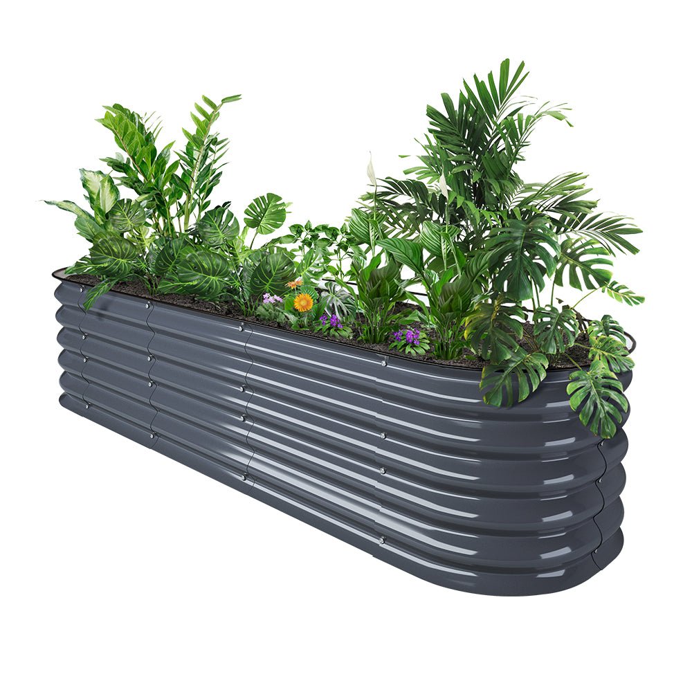 17'' Tall 6.5'x2' Metal Raised Garden Beds (6 in 1)