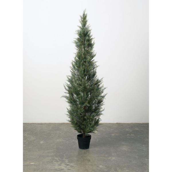 Green Plastic 6' Cedar Artificial Tree