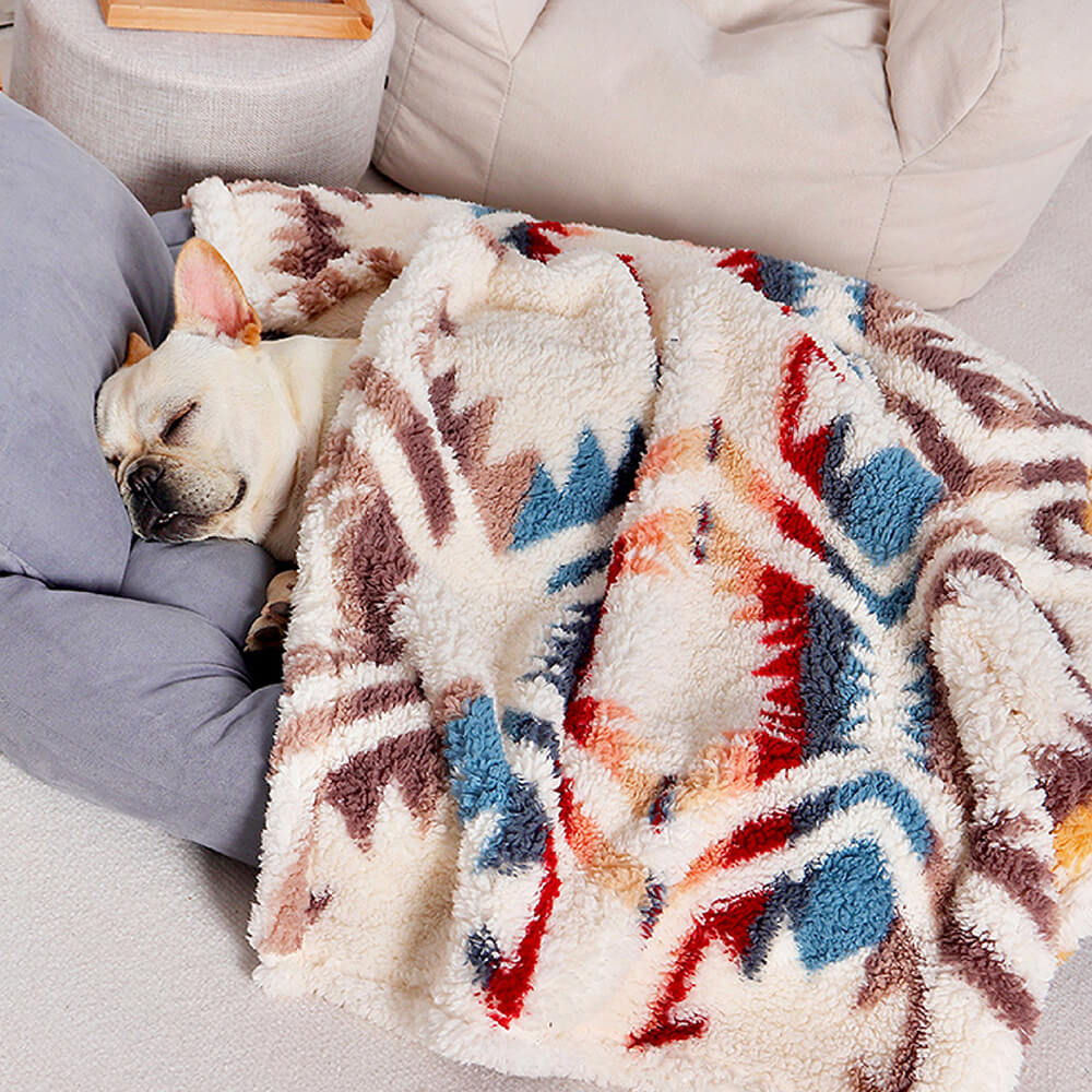 Luxurious Cozy Reversible Flannel Fluffy Puppy Blanket