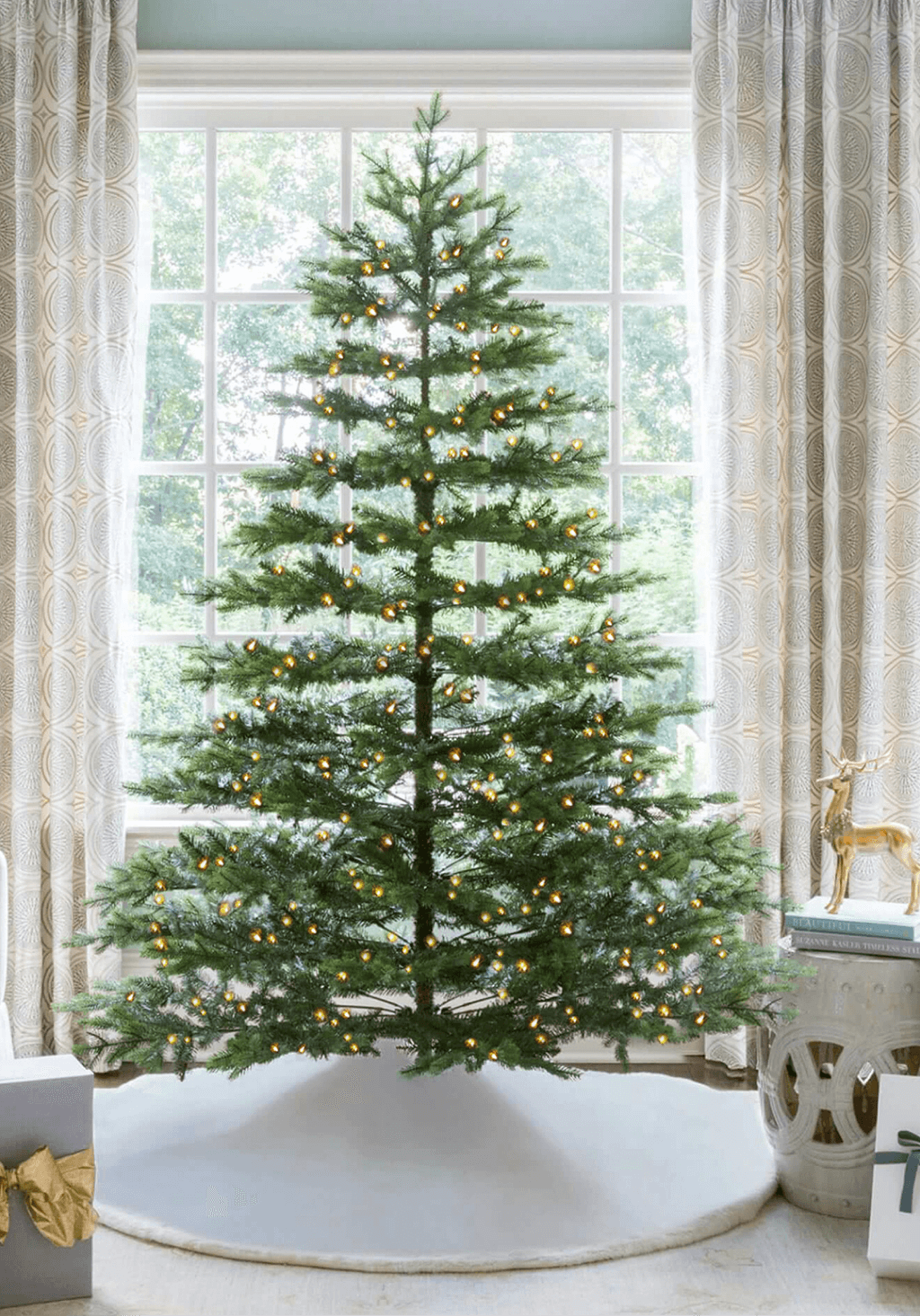 7.5' Rushmore Fir Artificial Christmas Tree 750 Warm White Led Lights