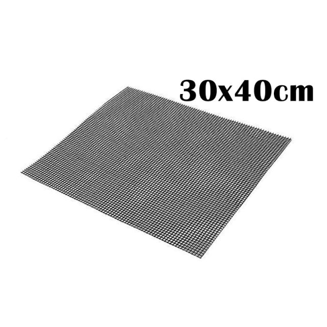Hot Non-stick Barbecue Mesh Mat Reusable Heat Resistance BBQ Baking Net Pad Kitchen Cooking Smoker BBQ Mat Liner Accessorie