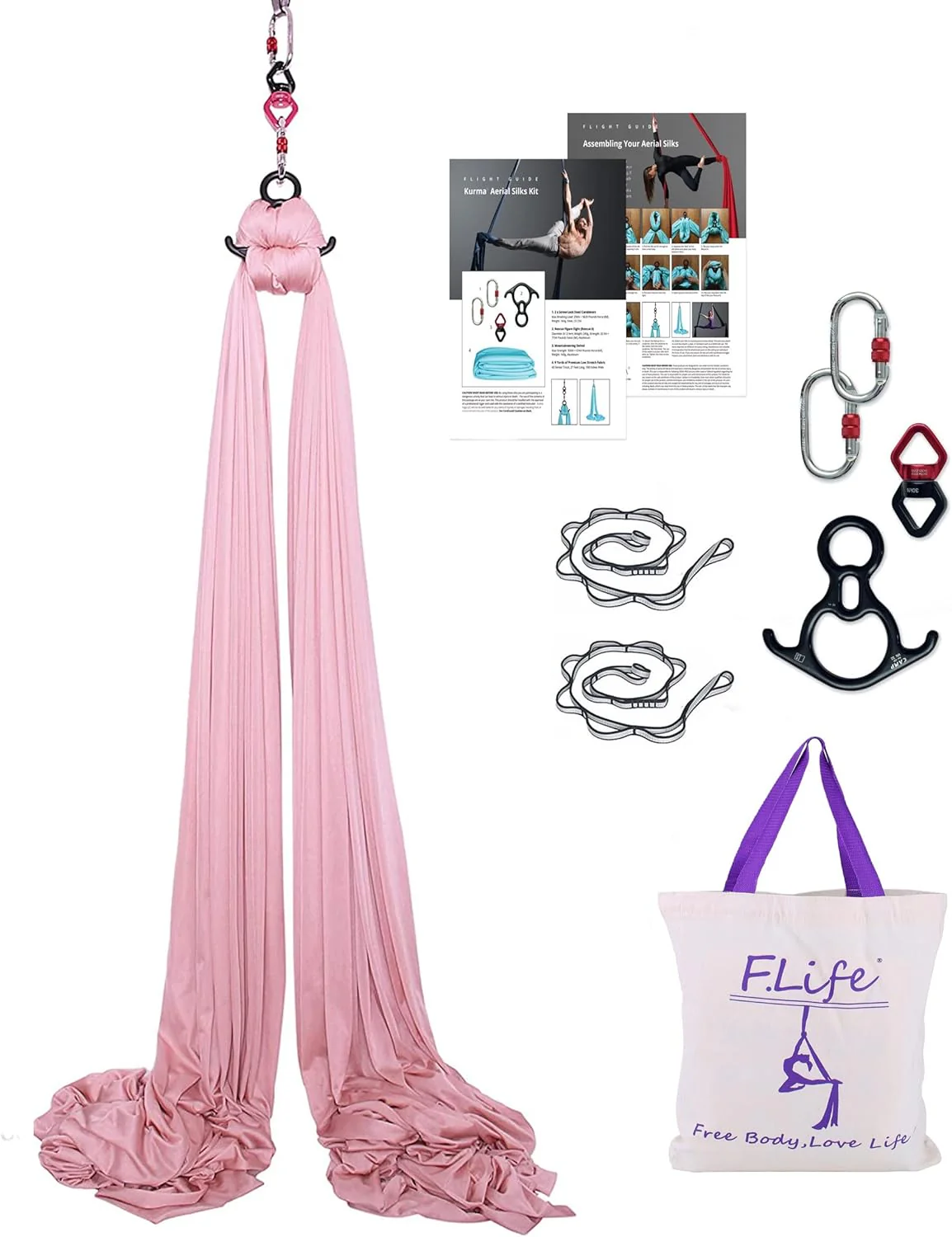 F.Life Aerial Silks Standard Kit Pilates Yoga Flying Swing