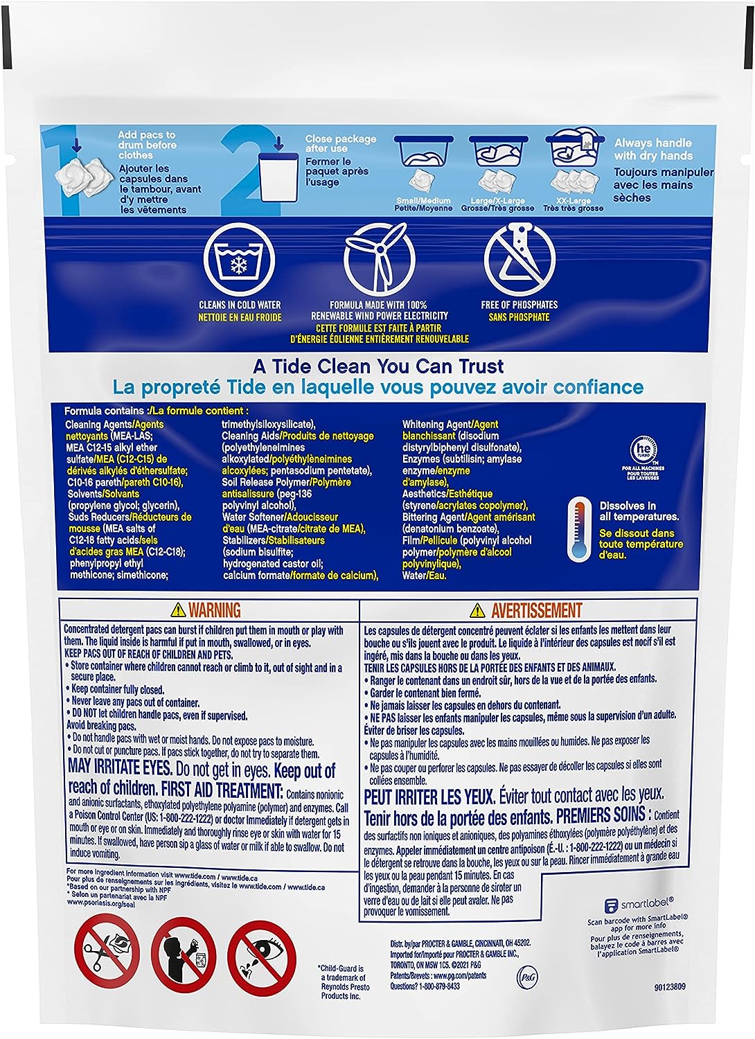 Tide PODS Free & Gentle Laundry Detergent Soap Pods, 81 count